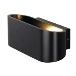 SLV Ossa Aluminium Noir | Convient pour 1x R7s